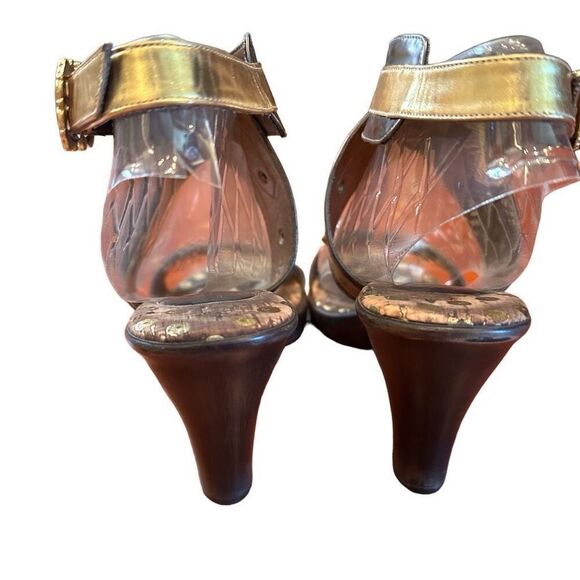 Boutique brown and gold heels - size 8.5 - Picture 7 of 8
